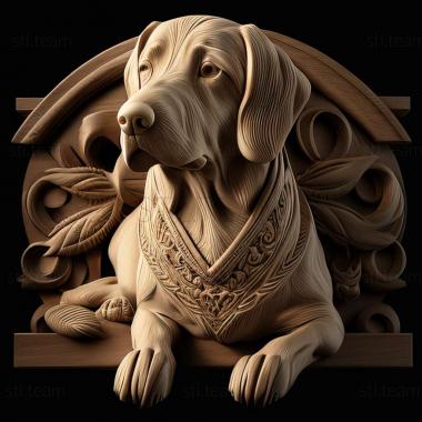 3D model Breton Epagnole dog (STL)